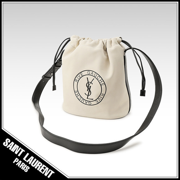 Saint Laurent Bag Lace Rive Gauche White Bucket - Picture 1 of 12